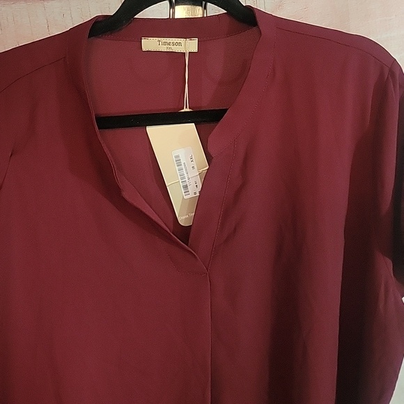 Timeson Maroon Blouse - Picture 2 of 6